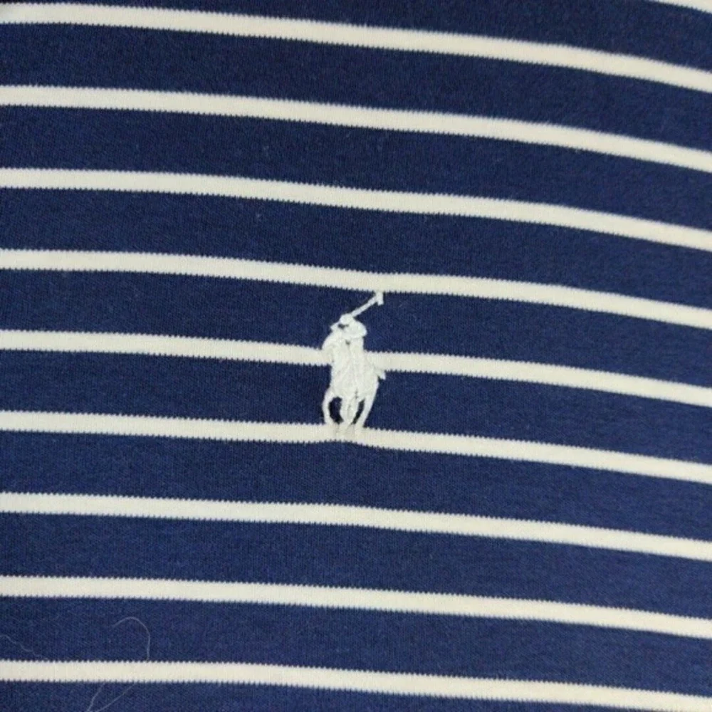 Polo Ralph Lauren Mens‎ XXL Blue White Striped White Pony Preppy Classic Casual